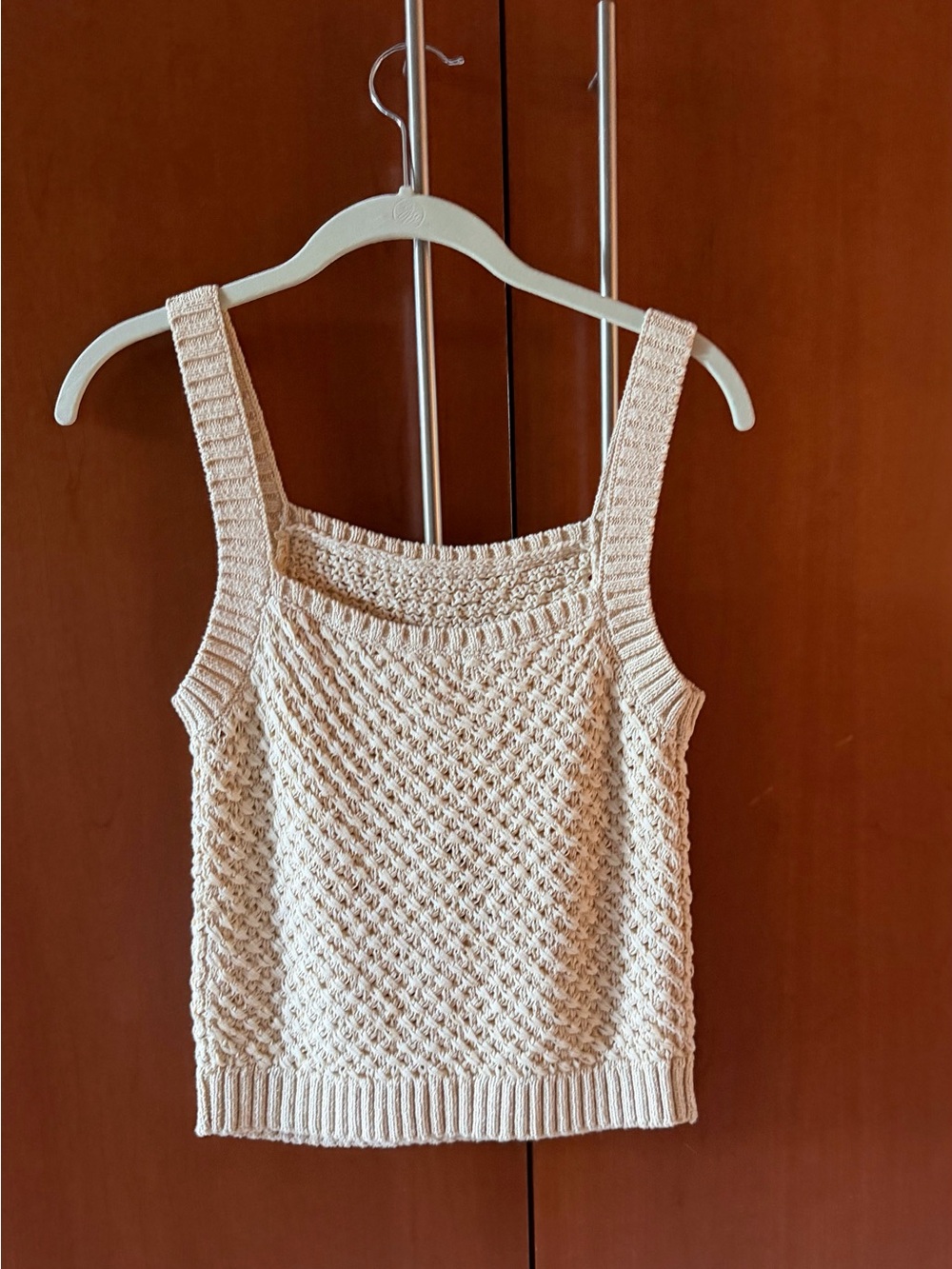 NWT J. Crew Basket-stitch Sweater Tank in Buff Clay size XS BZ499 - Picture 3 of 4